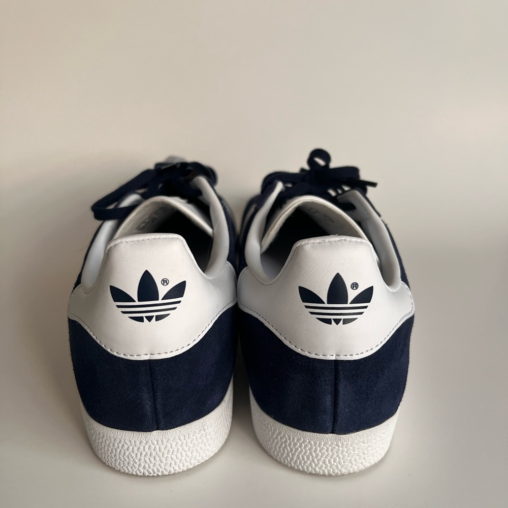 Adidas Women's Dark Blue and White Sneakers - Picture 3 of 8